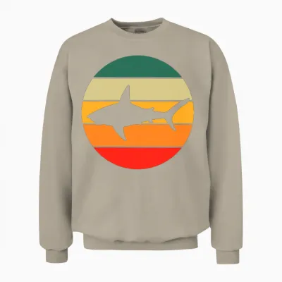 Retro Shark Unisex Sweatshirt - Sand