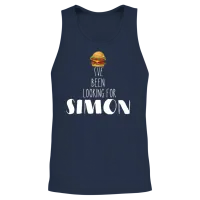 Funny Simon Saying Simon Unisex Tank Top - Navy – 2