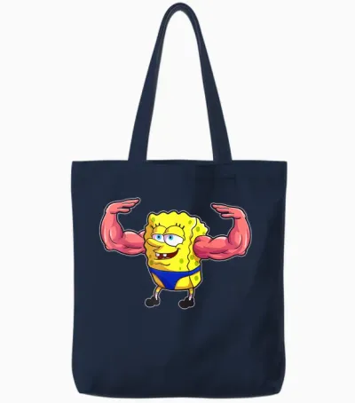 Mademark X Spongebob Squarepants - Spongebob Musclebob Squarepants Tote Bags - Navy