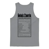 Dutch People Nutritional Facts Funny Sarcasm Unisex Tank Top - Sport Grey – 1
