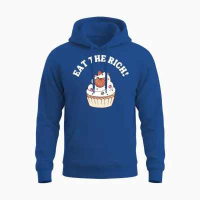 Eat the Rich Retro Socialist Unisex Hoodie - Royal