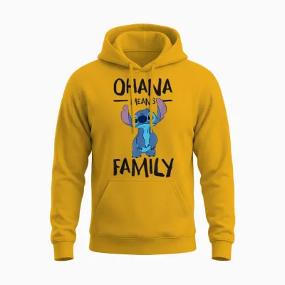 Lilo & Stitch - Ohana Means Family Unisex Hoodie - Gold