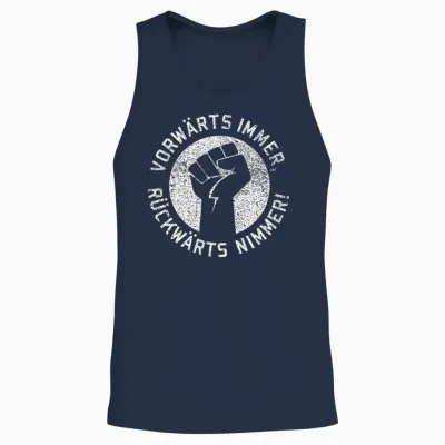 Vorwärts Immer Rückwärts Nimmer Ddr Ostalgie Ostdeutschland Unisex Tank Top - Navy