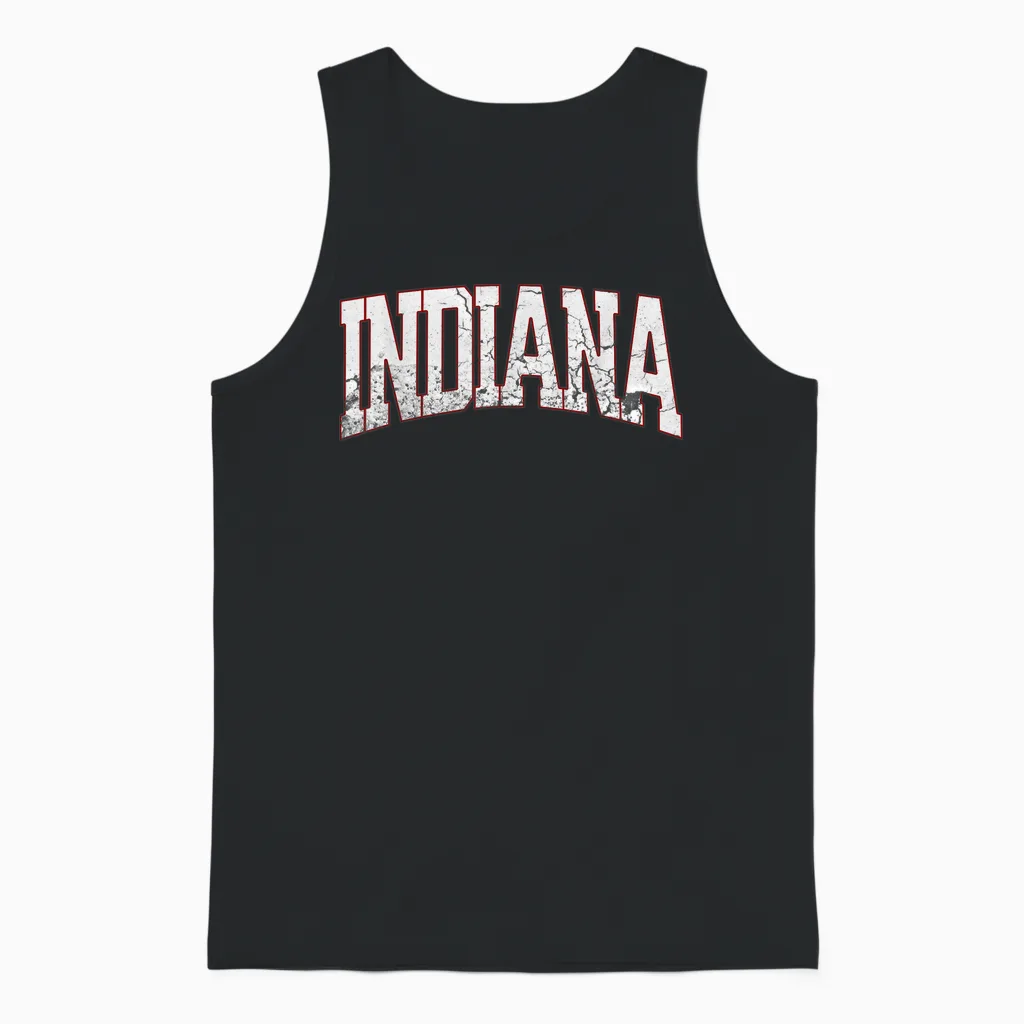 Indiana Vintage City Unisex Tank Top in Black