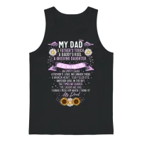 Memorial Dad Shirt, My Dad a Grieving Daughter Unisex Tank Top - Black – 1