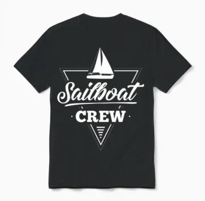 Sailing | Sailboat Crew | Sail Gift Unisex T-Shirt - Black