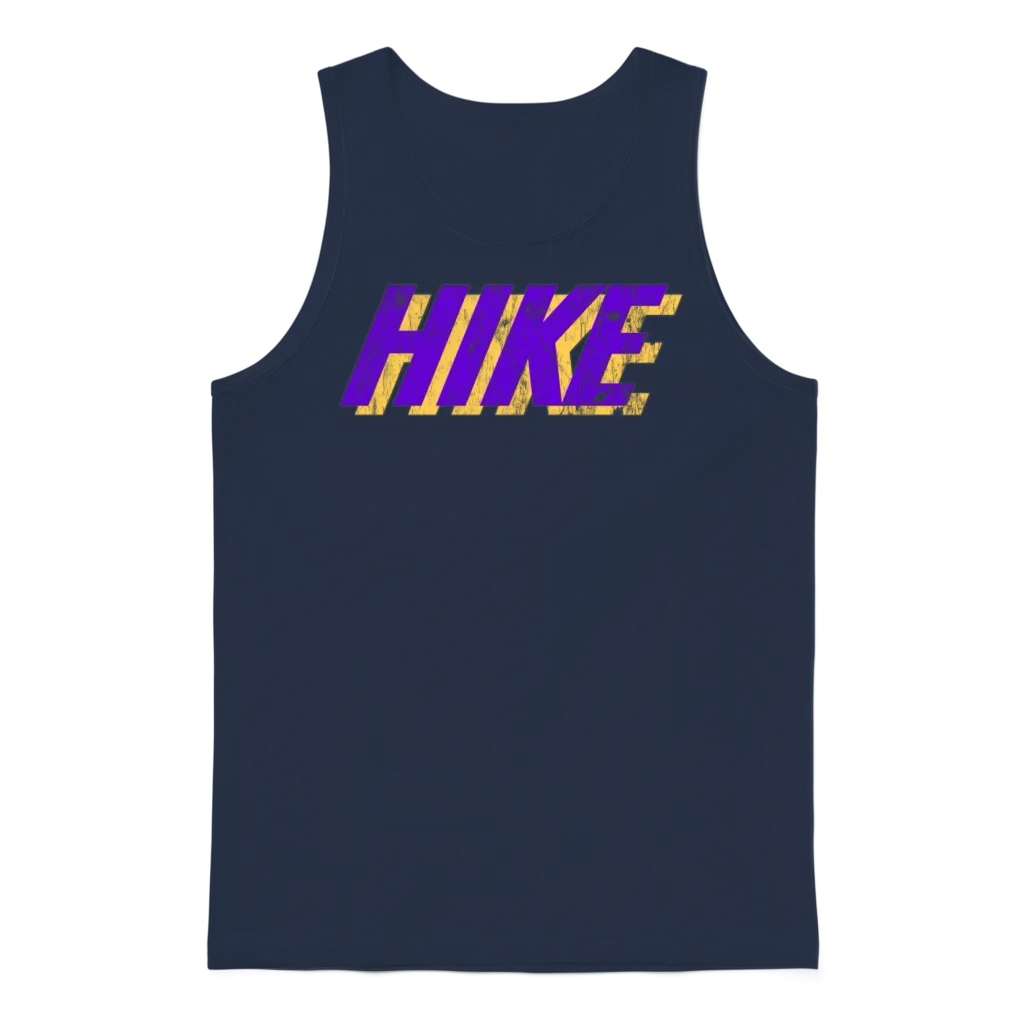 Retro Style Hike โ Hiking & Outdoors Gift Unisex Tank Top - Navy