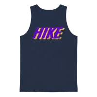 Retro Style Hike — Hiking & Outdoors Gift Unisex Tank Top - Navy – 1