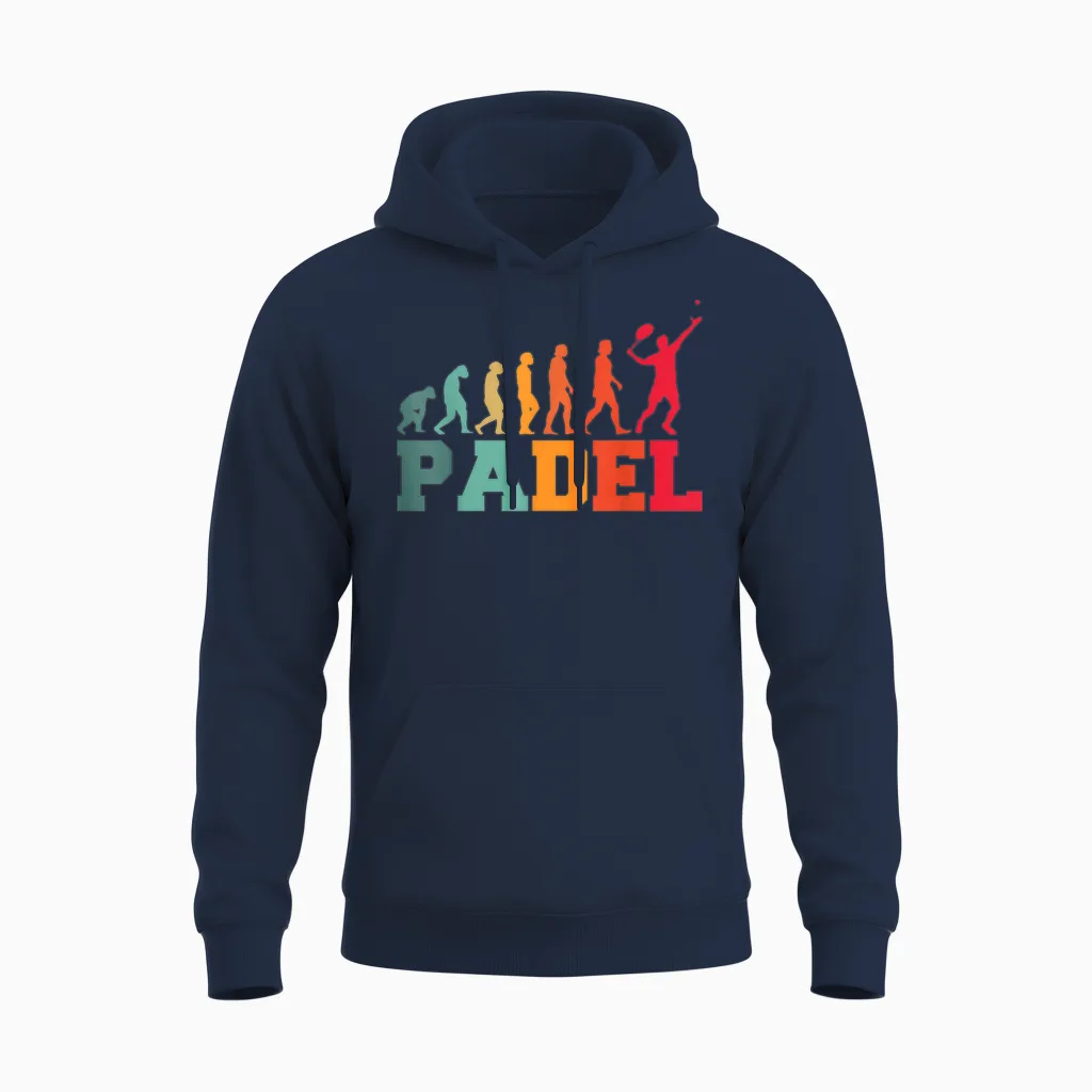 Funny Padel It's Fun Player Padel Tennis T-Shirt, Black Unisex Hoodie in Navy