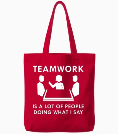 Teamwork Tote Bags - Red