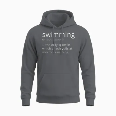 Funny Swimming Quotes Unisex Hoodie - Charcoal
