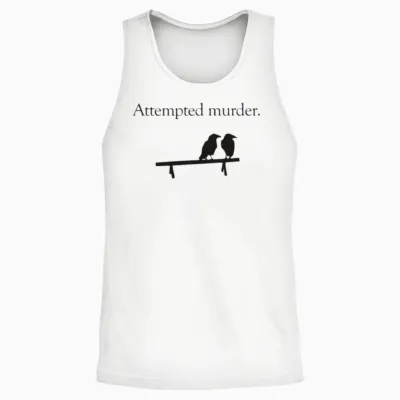 Attempted Murder Unisex Tank Top - White