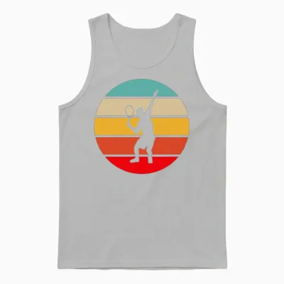 Tennis Retro Unisex Tank Top - Ash