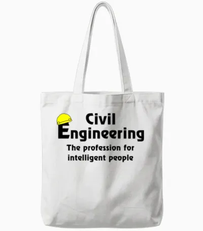 Smart Civil Engineer Tote Bags - White