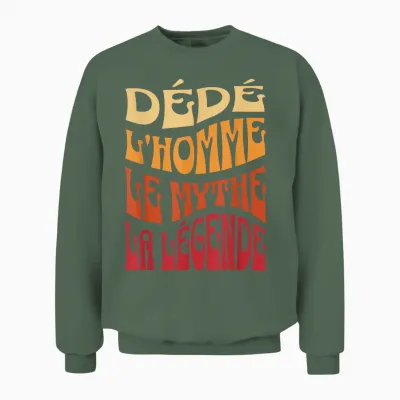 Dice Man Myth Legend Humor Name Custom Dedicated T-Shirt, Black, S Unisex Sweatshirt - Military Green
