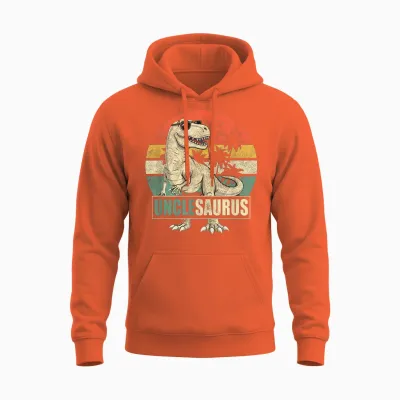 Unclesaurus T-Rex Onkel - Dinosaurier-Familie Unisex Hoodie - Orange