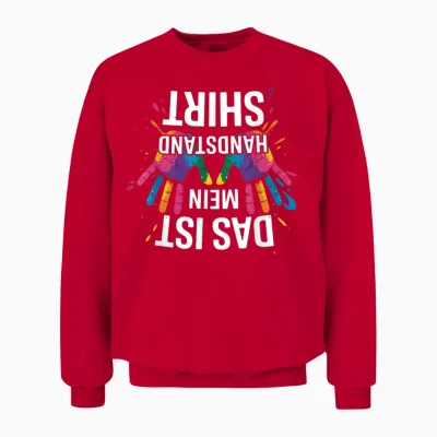 T-Shirt with German Text "turnerin Gymnastik Turnen Das Ist Mein Handstand" Unisex Sweatshirt - Red