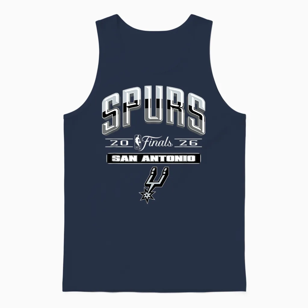 Nba 2026 Finals San Antonio Spurs Final Push Unisex Tank Top in Navy