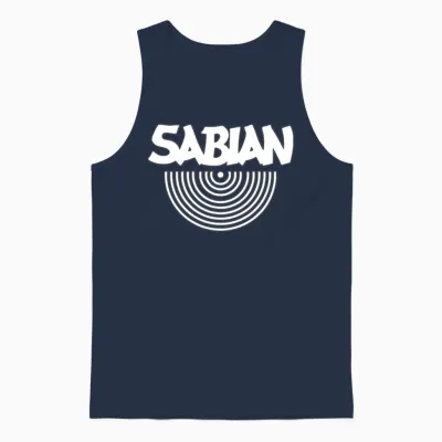 Sabian White Unisex Tank Top - Navy