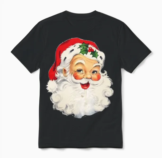 Santa Claus - Christmas Unisex T-Shirt in Black
