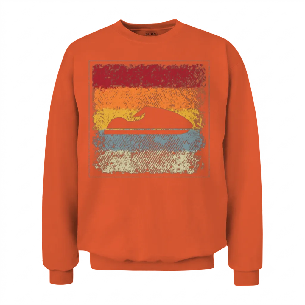 Jetski Retro Unisex Sweatshirt - Orange