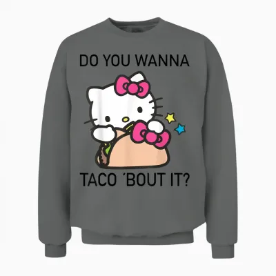 Hello Kitty "taco 'bout It" Unisex Sweatshirt - Graphite Heather