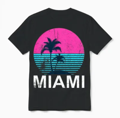 Miami Beach Unisex T-Shirt - Black