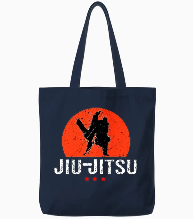 Jiu-Jitsu-Jiu Jitsu Boxing & Mma Tote Bags in Navy