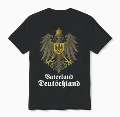 Vaterland Deutschland, Deutscher Adler, Deutschland Unisex T-Shirt - Black