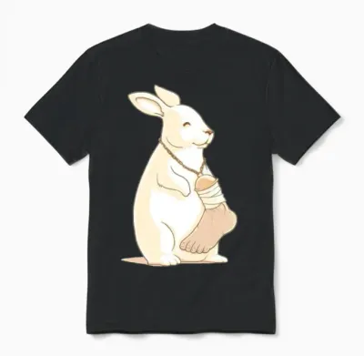 Lucky Human Foot Unisex T-Shirt - Black