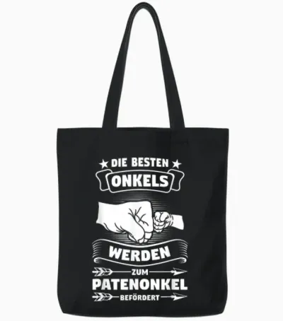 Onkel Werden Zum Patenonkel Patenonkel Onkel Tote Bags - Black
