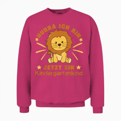 Hurra Ich Bin Jetzt Ein Kindergartenkind Löwe Kinder Unisex Sweatshirt - Heliconia