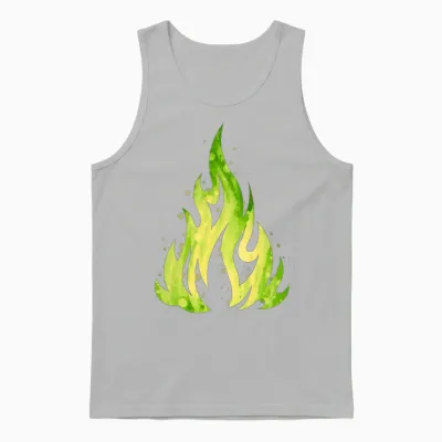 Flame Fire Flame Unisex Tank Top - Ash