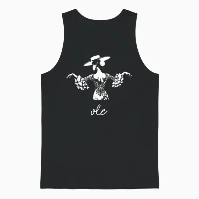 Femme Flamenco Espagnole T-Shirt, Black, S Unisex Tank Top - Black