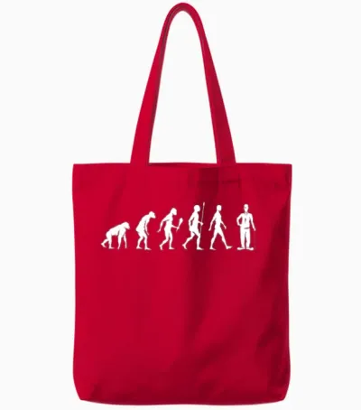 Funny Comedian Evolution Comedy Gift Idea Tote Bags - Red