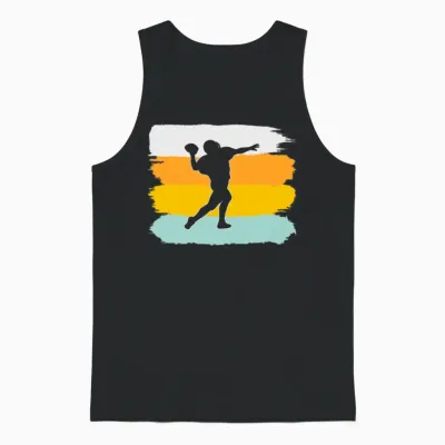Rugby Retro Unisex Tank Top - Black