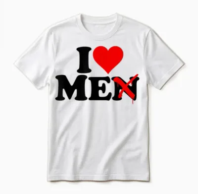 I Love Heart Me Men Unisex T-Shirt - White