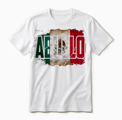 (2 Sided) El Abuelo Mas Chingon Mexican Grandpa Unisex T-Shirt - White