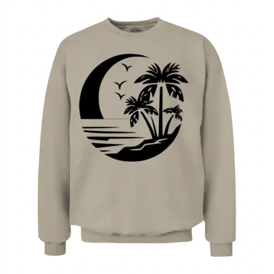 Retro Beach Scene Unisex Sweatshirt - Sand
