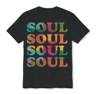 Soul Retro Unisex T-Shirt - Black