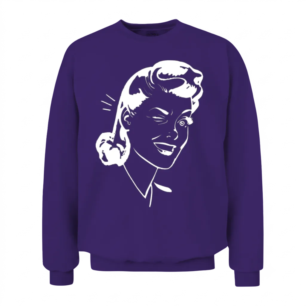 Retro Pop Art Unisex Sweatshirt - Purple