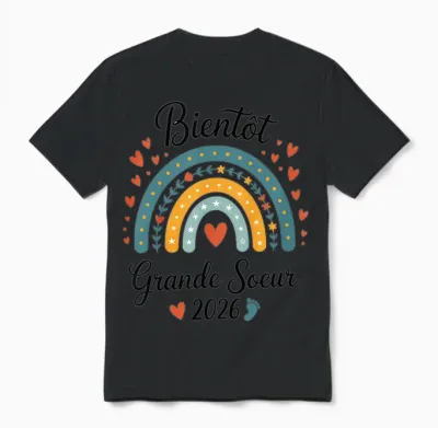 Child Future Big Sister 2026 I Will Be Big Sister 2026 Unisex T-Shirt - Black