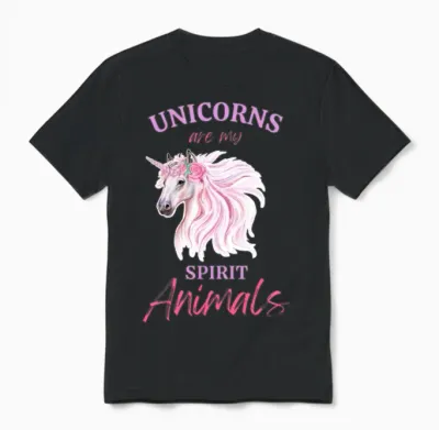Unicorn Spirit Unisex T-Shirt - Black