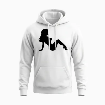 Sexy Retro Mudflap Girl Unisex Hoodie - White