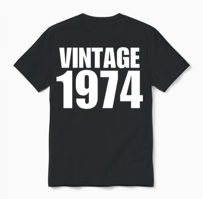 Vintage 1974 Unisex T-Shirt in Black