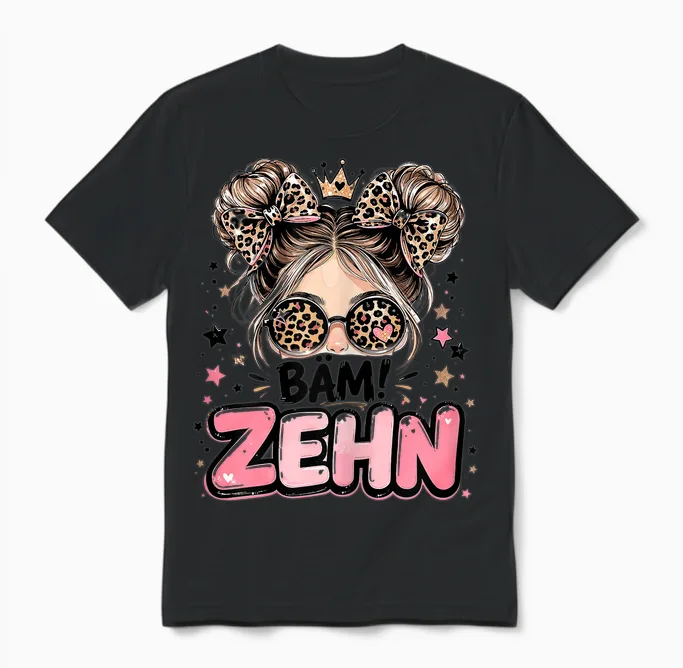 10. Geburtstag Mädchen 10 Jahre 2016 Lustig Geschenk Unisex T-Shirt in Black