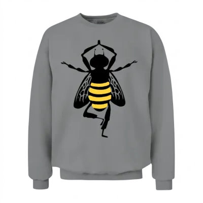 Funny Bee Yoga Unisex Sweatshirt - Sport Grey