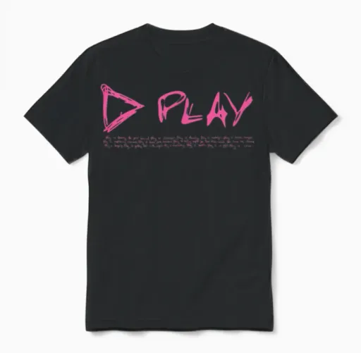 Ed Sheeran Official Amazon Exclusive Play Mantra Unisex T-Shirt in Black