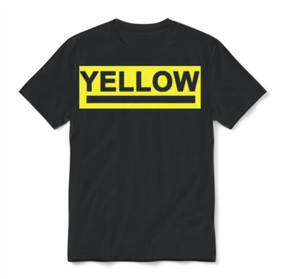 Yellow Retro Green 70s Unisex T-Shirt - Black