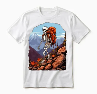 Skeletons Hiking / Mountaineering Skeleton Unisex T-Shirt - White